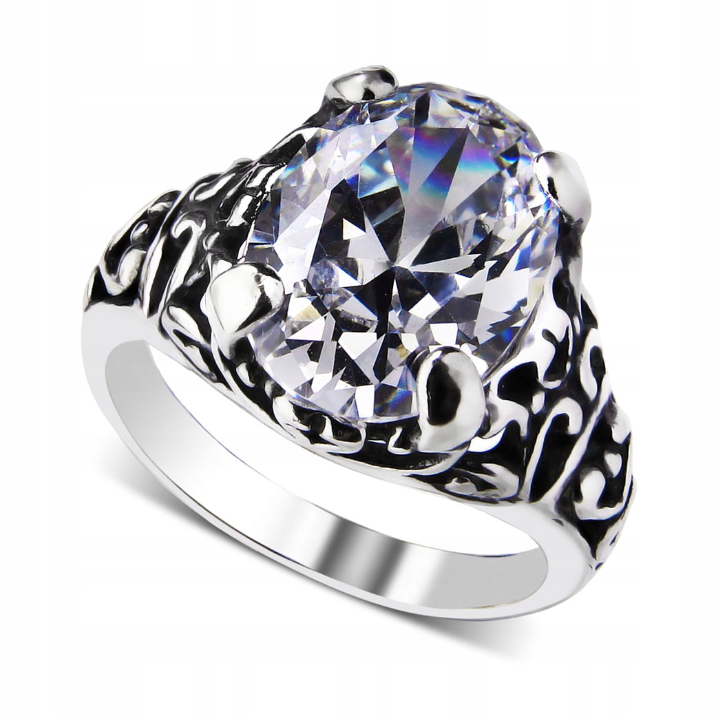Prolamovaný Prstýnek S Velkým Zirkonem 925
