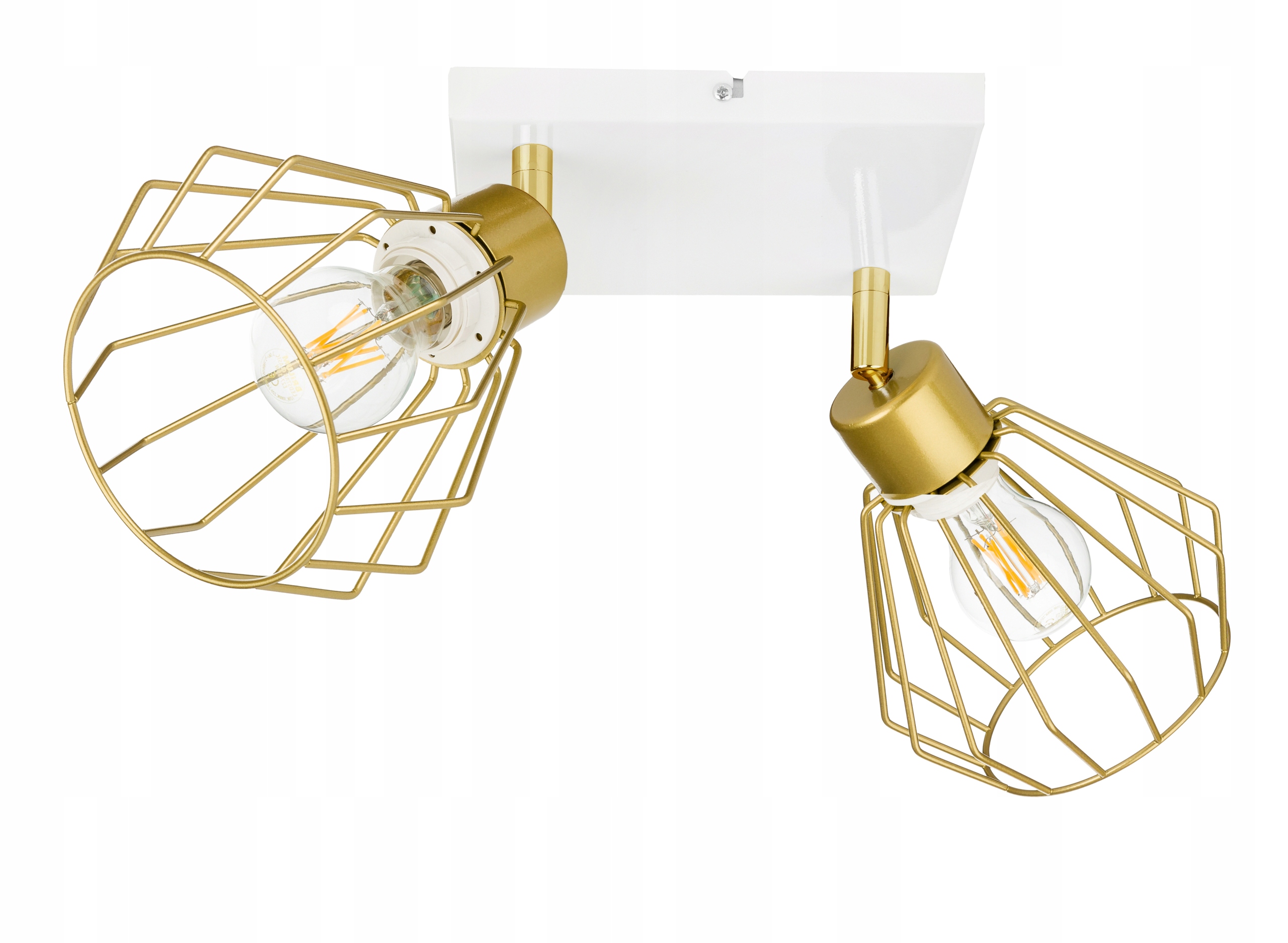 Lampa stropní svítidlo stropní lustr pohyblivý loft zlatý