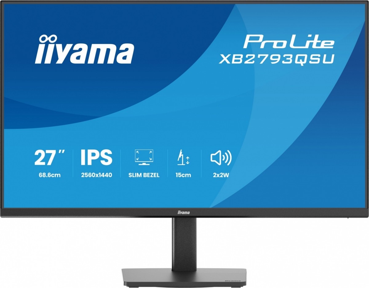 Iiyama Monitor 27 palců XB2793QSU-B1 Ips, Qhd, Hdmi, Dp, 2xUSB