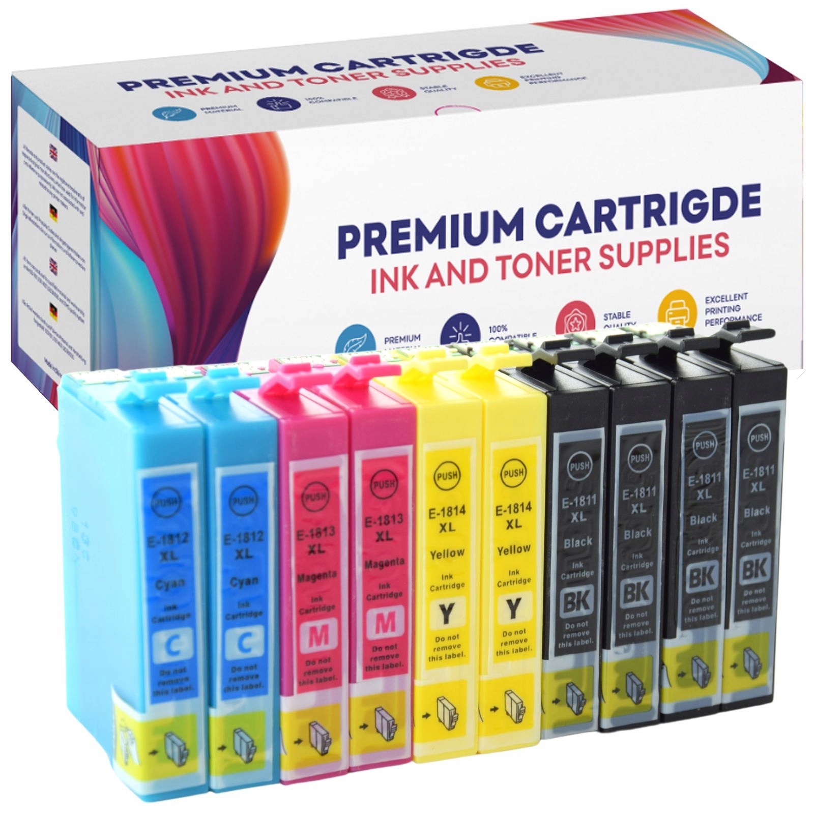 

10x Tusze do Epson XP205 XP305 XP405 XP-202 T1811