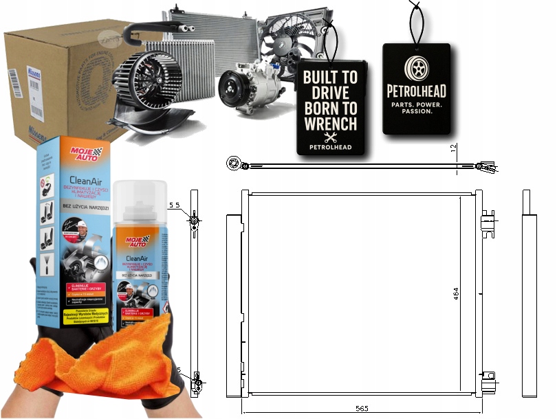 Kondenzátor Klimatizace Nissan Qashqai II X-trail R #Petrolhead Pro+ Kit9