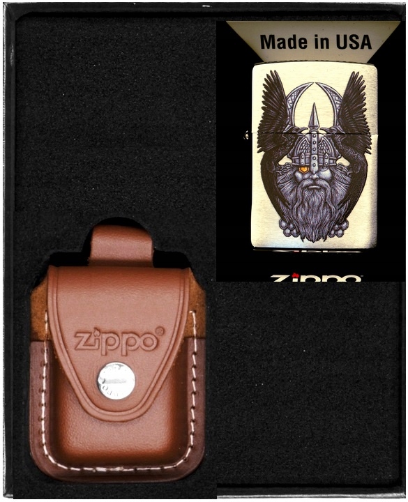 Zestaw Zippo Zapalniczka Odin With Ravin Prezentowy No4