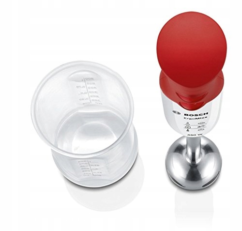 BOSCH Blender Ręczny Ergonomiczny 450W Stal Nierdzewna Czerwony Biały — miniatura 4