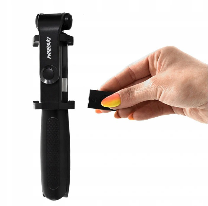 UNIWERSLANY MAŁY KIJ SELFIE STICK BEZPRZEWODOWY DO TELENU Z STATYWEM, PILOT Obsługiwane systemy operacyjne Android iOS