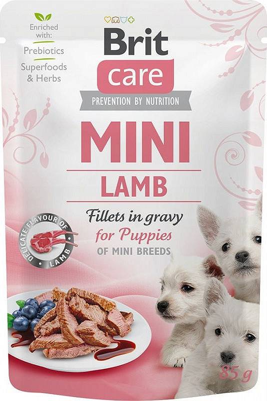 Brit Care Mini Puppy Pouch Lamb s jehněčím masem pro štěňata 24x85 g