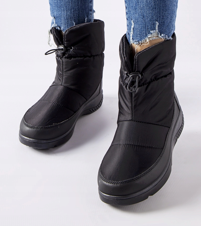 Czarne damskie ocieplane śniegowce 25617 25617 rozmiar 38 Płeć kobieta