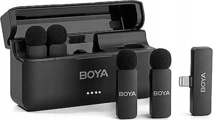Boya BY-V4D 2,4 GHz Čtyřkanálový bezdrátový mikrofon Lightning iOS