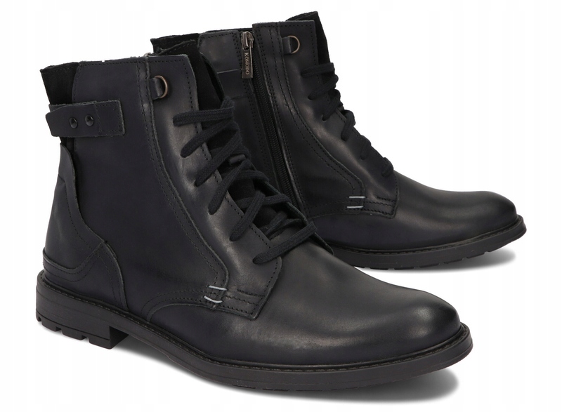 BUTY MĘSKIE SZTYBLETY OCIEPLANE PL SKÓRA 856 CZ 40