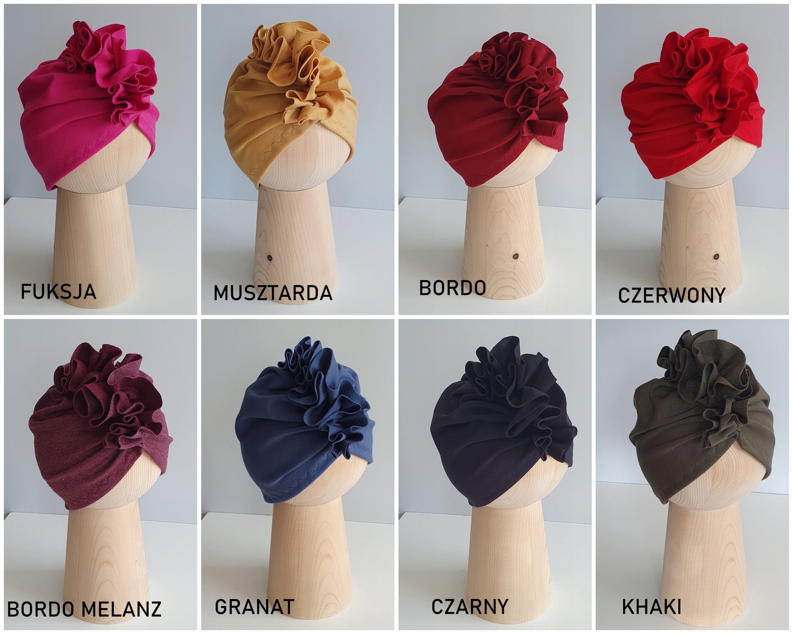 Zestaw Turban + Chusta + 2x Opaska Kolory 40-43cm Marka Inna marka