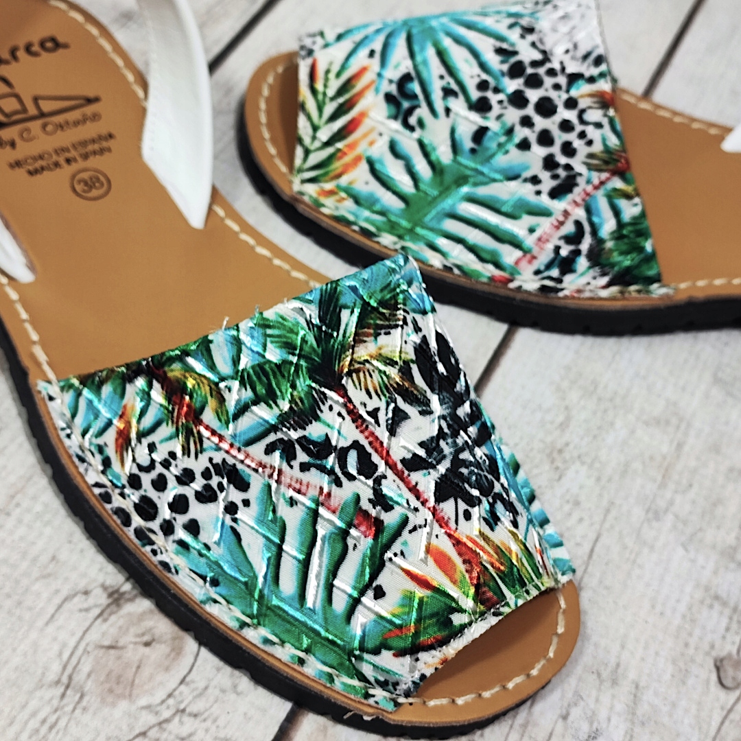 KOLOROWE HISZPAŃSKIE SANDAŁY DAMSKIE AVARCASY - r 37 Długość wkładki 24.3 cm