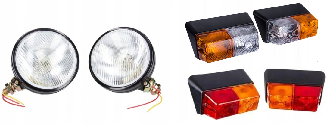 

Zestaw Lamp Reflektory Przód Lampy Tylne T-25