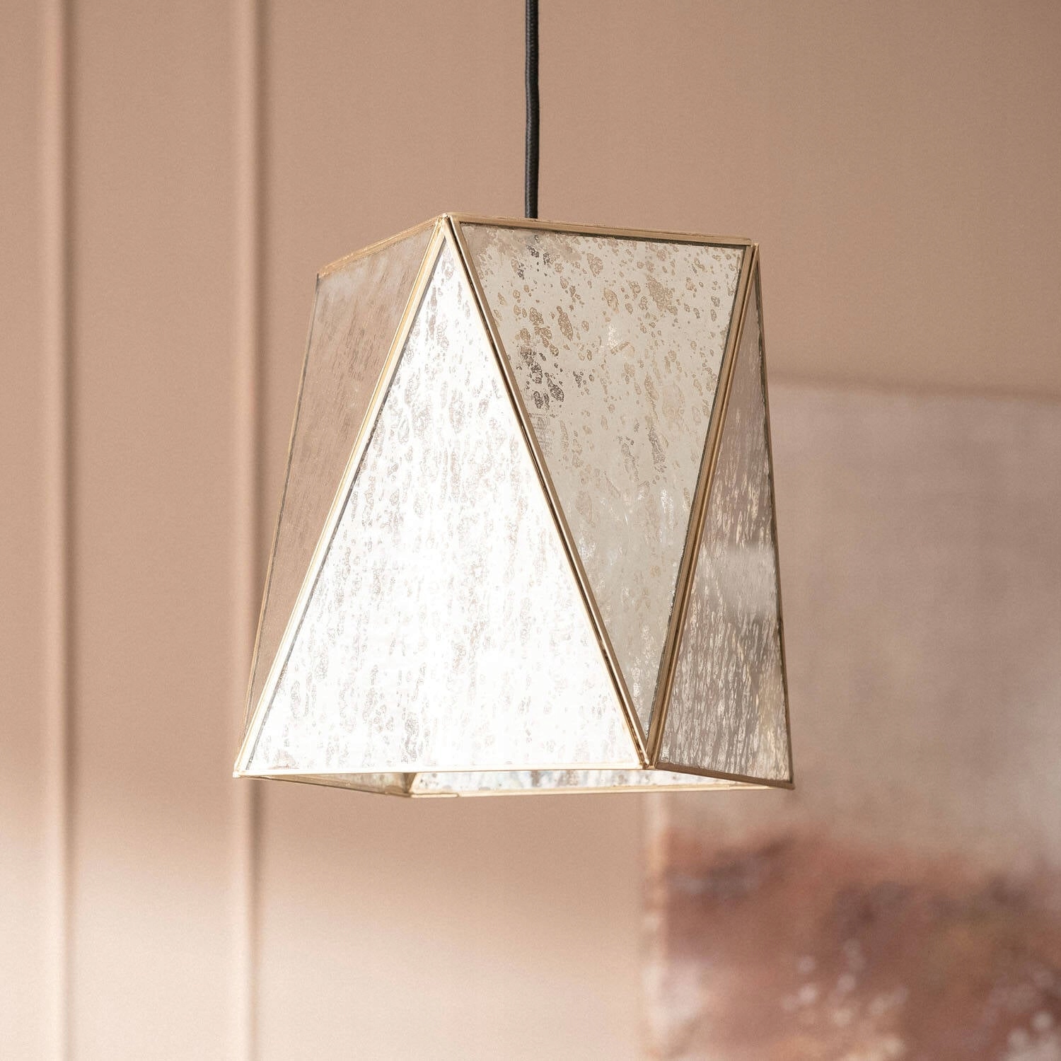 Závěsná lampa Kov a Sklo Mattina Iluzzia