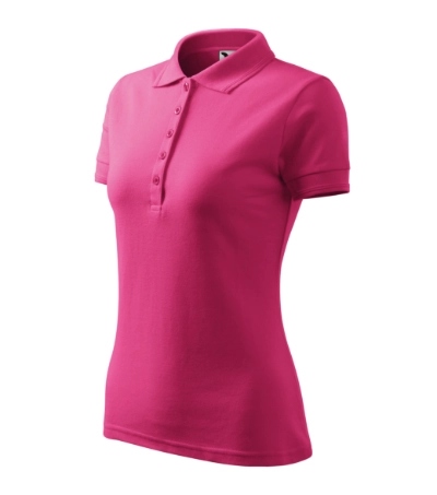 KOSZULKA PIQUE POLO DAMSKA MALFINI 210 BAWEŁNIANA T-SHIRT purpurowa S