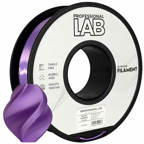 10 x Filament Pla Silk Purple Hodvábny Fialový Prof. Lab 1,75 mm 1000 g