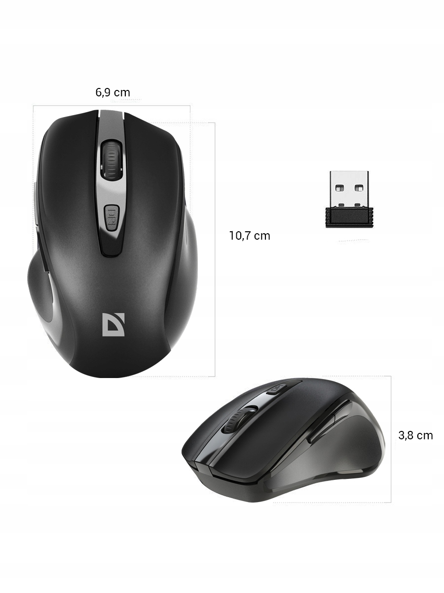 MYSZ DEFENDER PRIME MB-053 RF SILENT CZARNA OPTICAL — 14