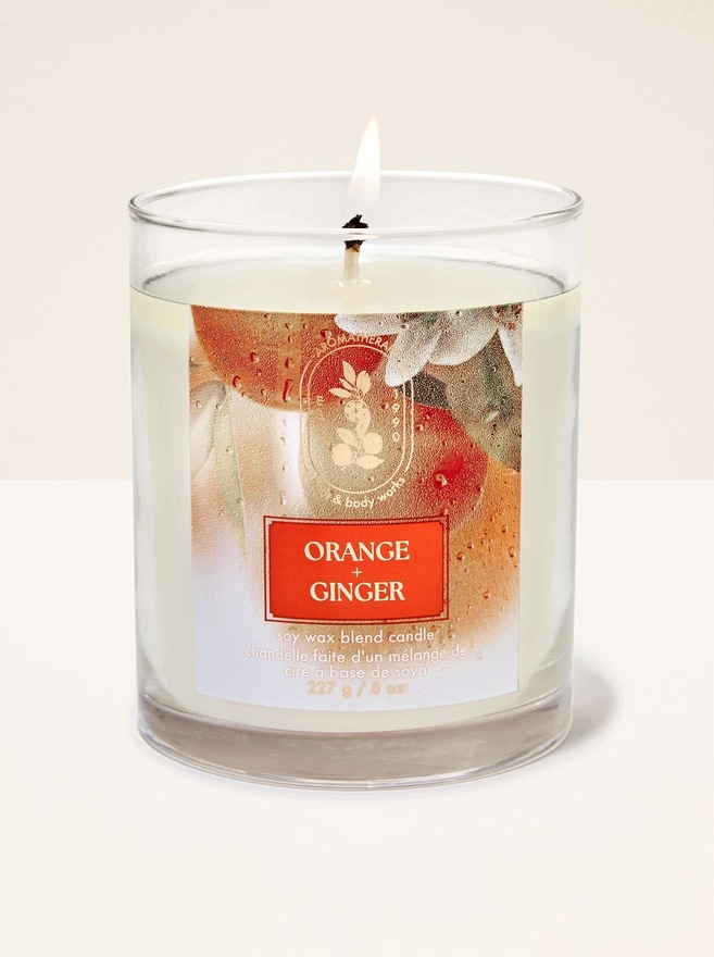 Bath & Body Works Orange Ginger Vonná svíčka 227 g
