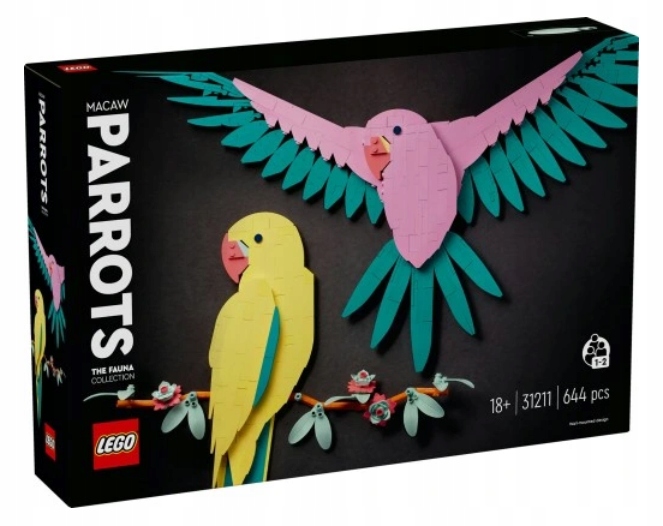 Lego 31211 Art Sbírka Zvířat Papoušci Ara