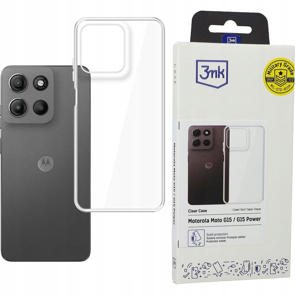 Etui 3mk Clear Case na Motorola Moto G15 G15 Power przezroczyste 3mk