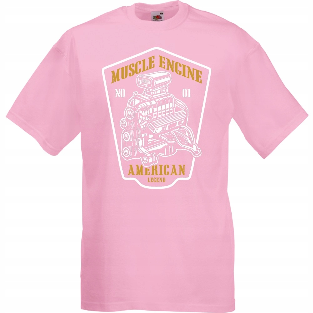 

Koszulka samochód silnik muscle engine M różowa