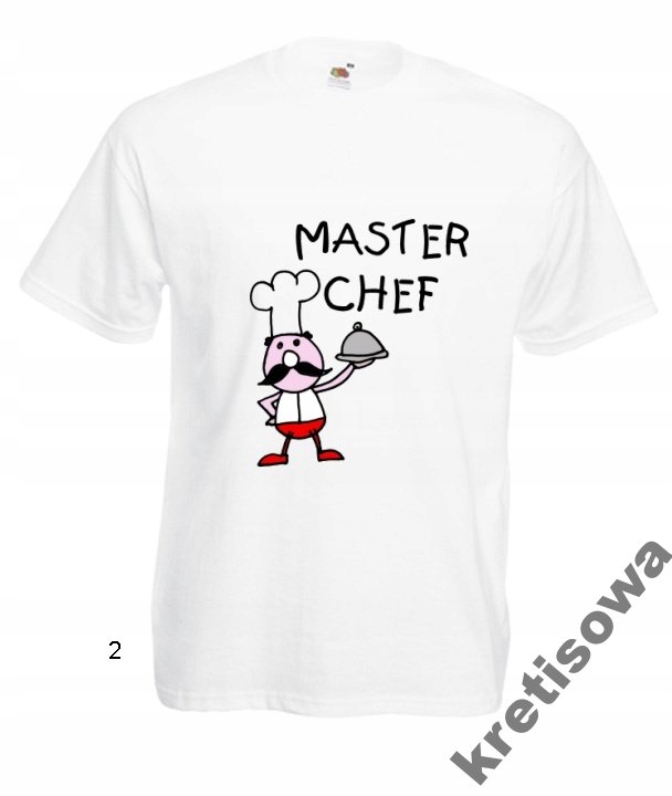 

Kolorowe Koszulki Kucharz Master Chef Grill Wzory