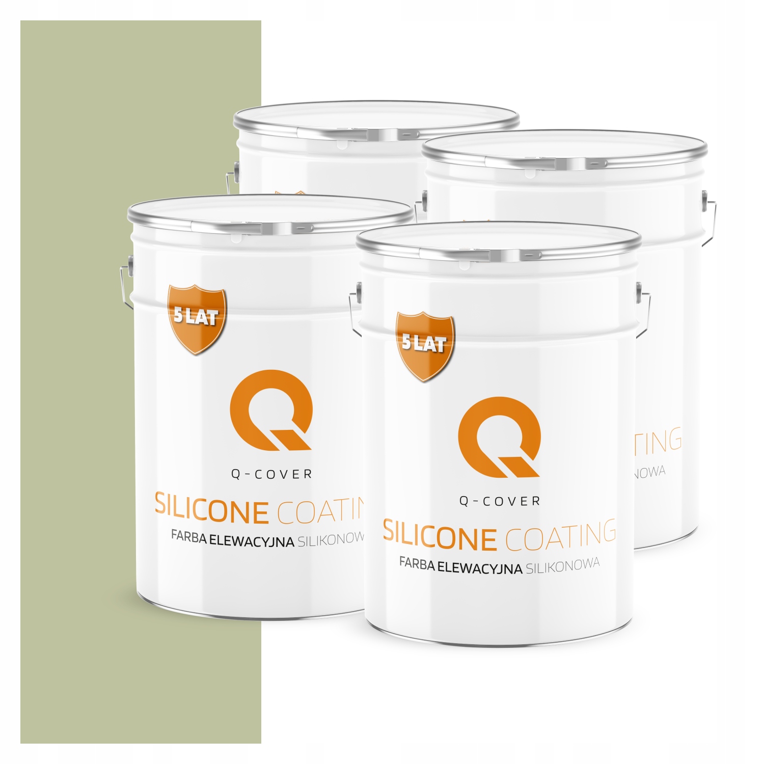 Fasádna farba Fasádová 10L Silikónová Uv farba Farba Zelená Jasná