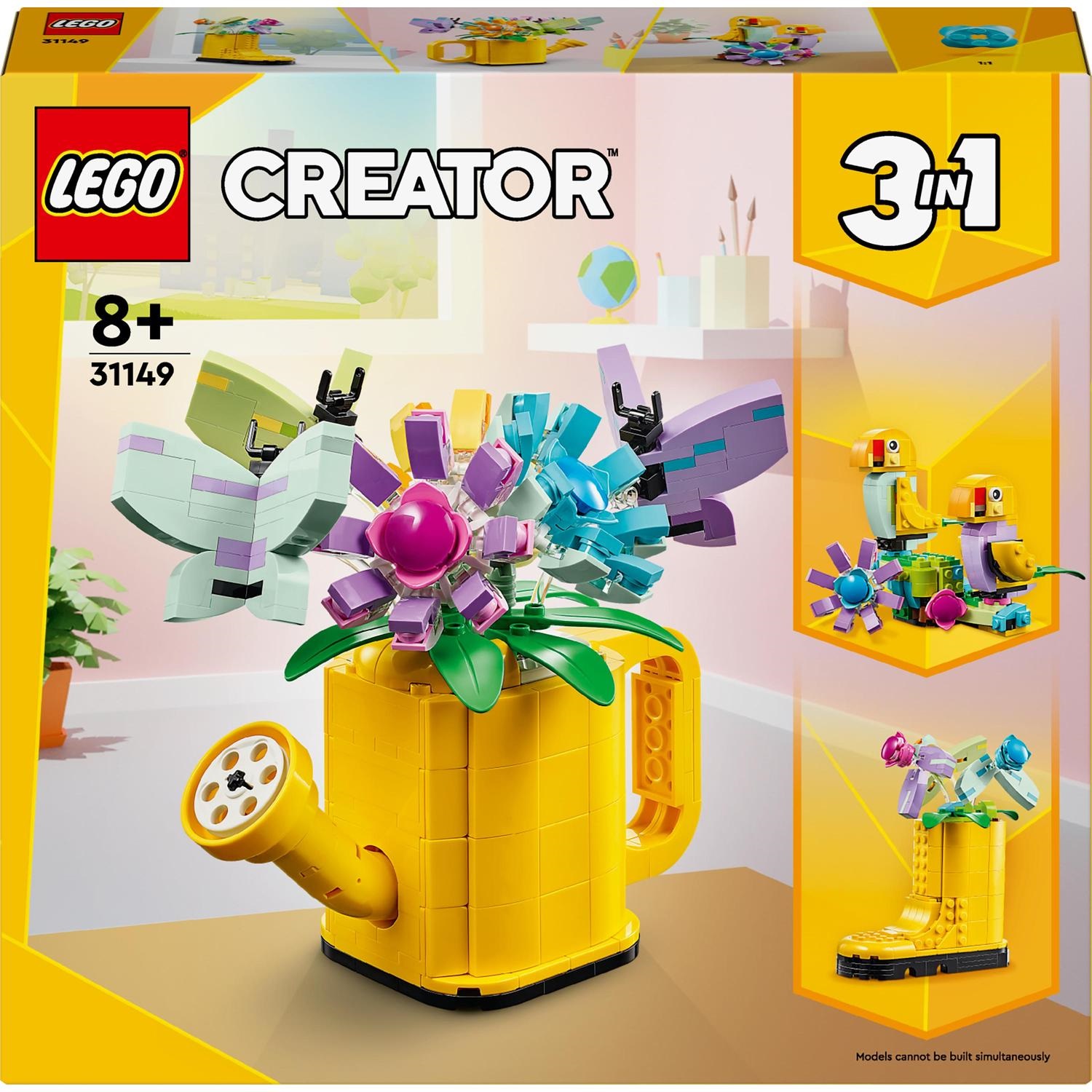 Lego Creator 3v1 Květiny v konvi Ptáci Květiny v kalosu_31149
