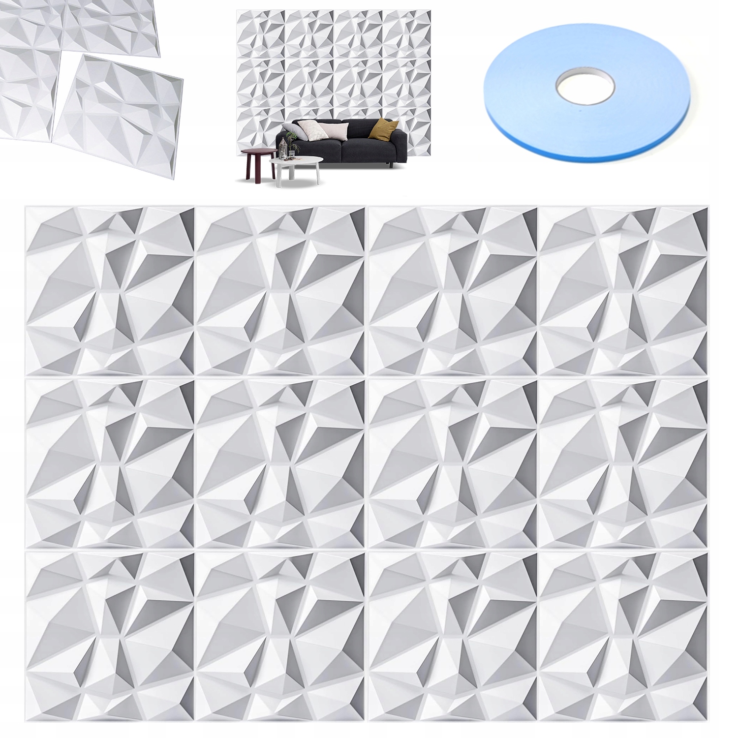 3D Tenké Panely S Reliéfem Pro Snadnou Montáž A Vysoce Kvalitní Pvc