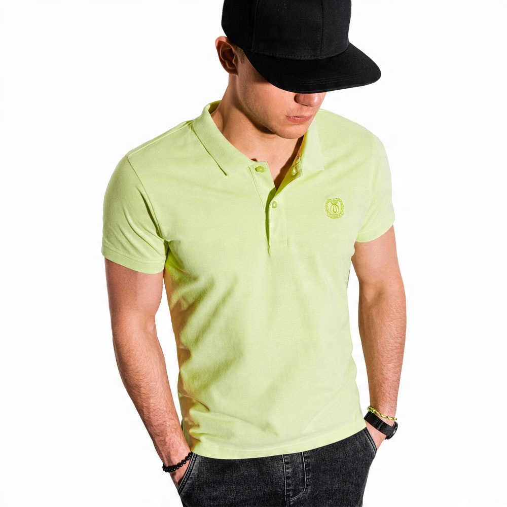 

Koszulka męska polo klasyczna S1374 limonkowa L