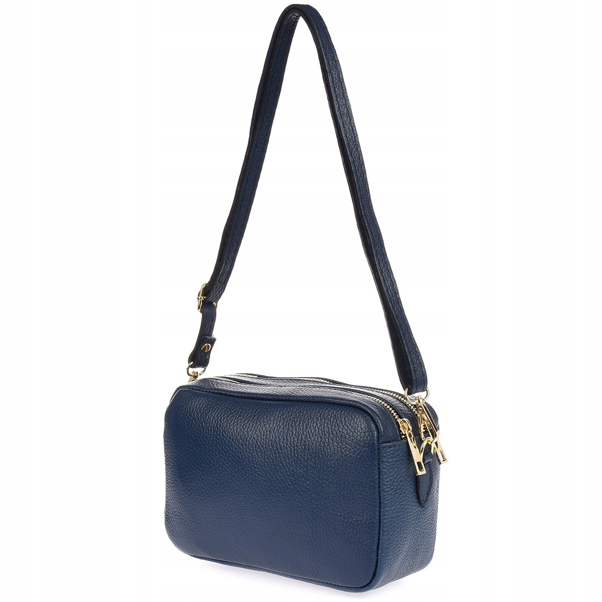 Kožená dámská kabelka přes rameno dvoukomorová