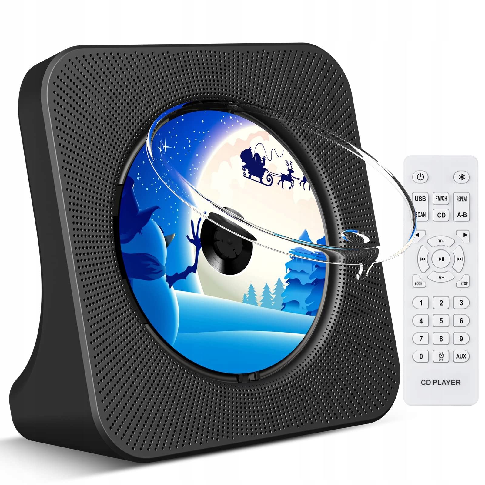 

Przenośny odtwarzacz cd z baterią Aux Usb Fm LCD