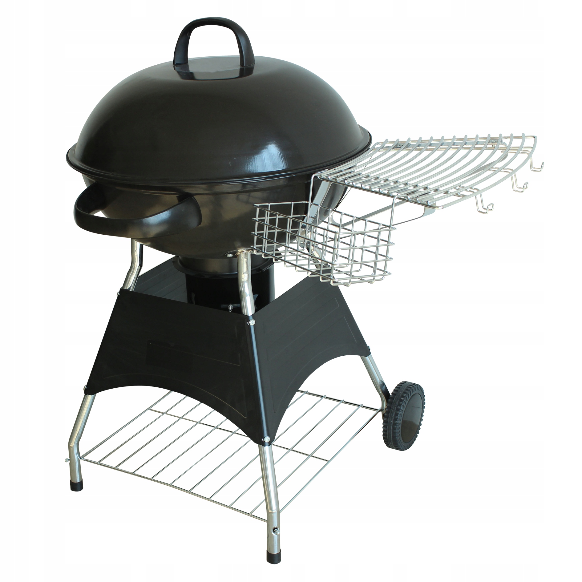 Veľký Záhradný Gril Na Uhlie Meven Kryt Popolník Polička Košík