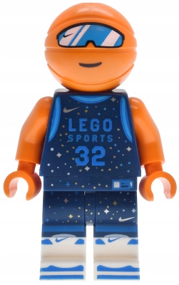 Lego nike001 Nike B'Ball Head Figurka Nová Unikát z 43008 Basketbal koš