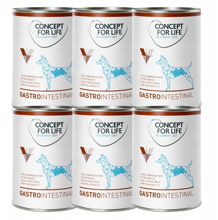 Levně Concept For Life Veterinary Diet Gastro Intestinal 6x400g Vlhké Krmivo