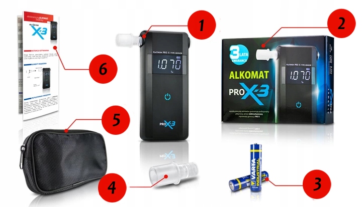 Alkomat Pro X 3 Darmowe kalibracje PRECYZYJNY Calibration yes