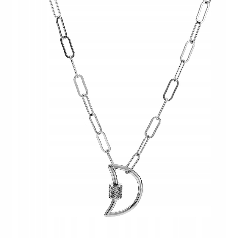 Stříbrný náhrdelník s přívěskem měsíc Ag925 N05137