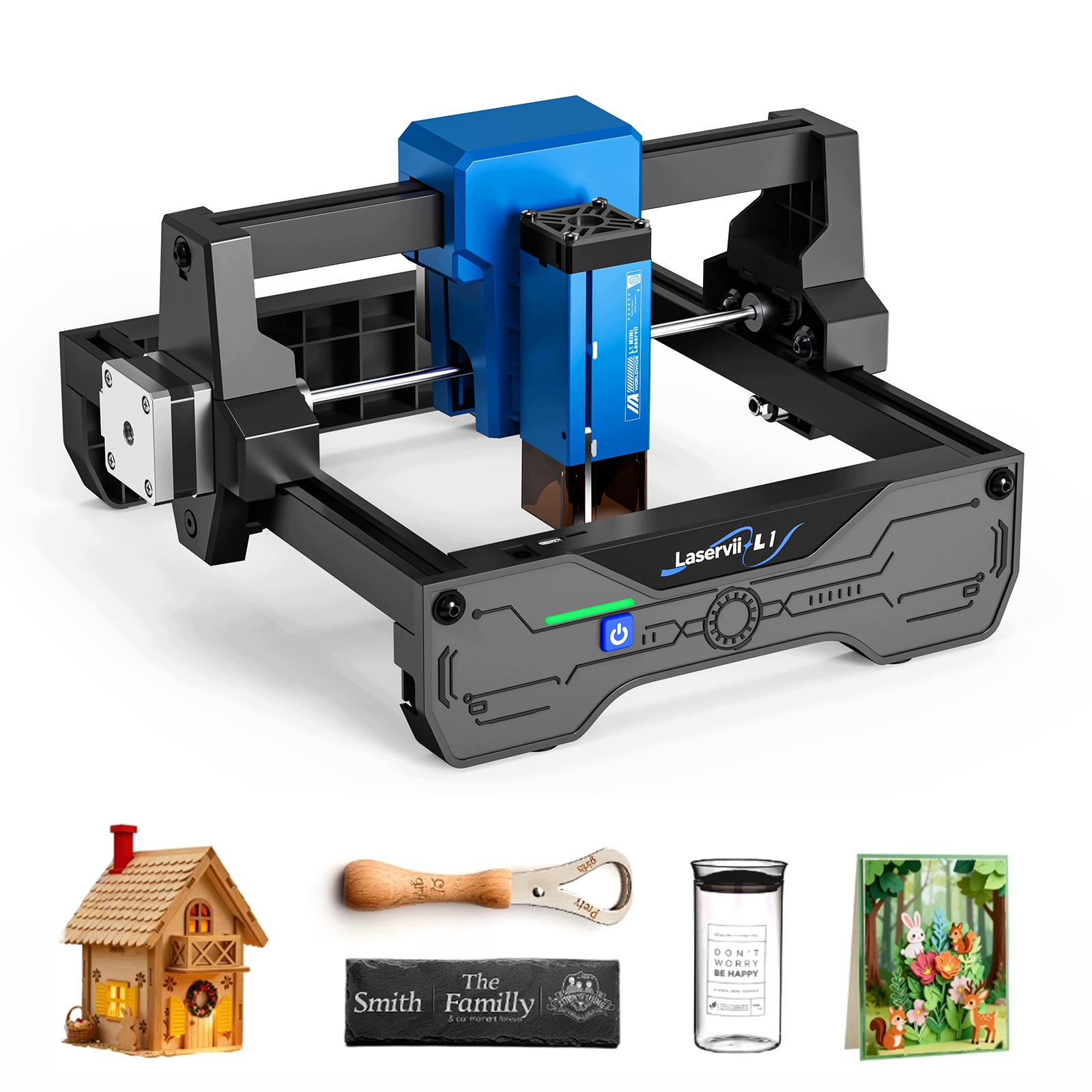 Grawerka Laserowa Laservii L1 Mini 3W 12000mm/min 0.04*0.04 mm 150×150 mm