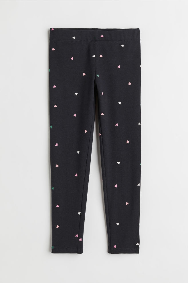 

Nowe H&m legginsy grubsze Serduszka czarne 140