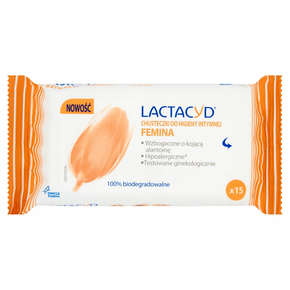 LACTACYD FEMINA chusteczki do higieny intymnej kieszonkowe (15 chusteczek)