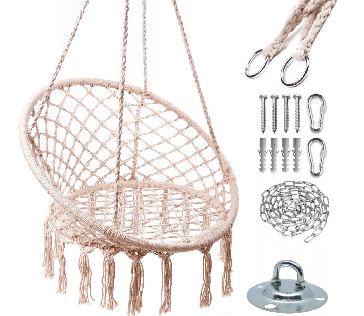 DO MONTAŻU HUŚTAWEK HAMAKÓW HAK SUFITOWY + ZESTAW Kod producenta KX6693