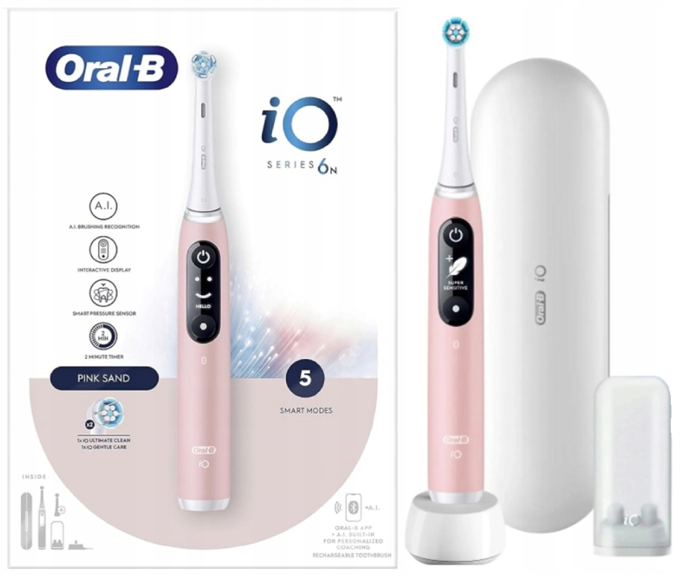 Szczoteczka magnetyczna Oral-B iO Series 6 Pink Różowa Idealne