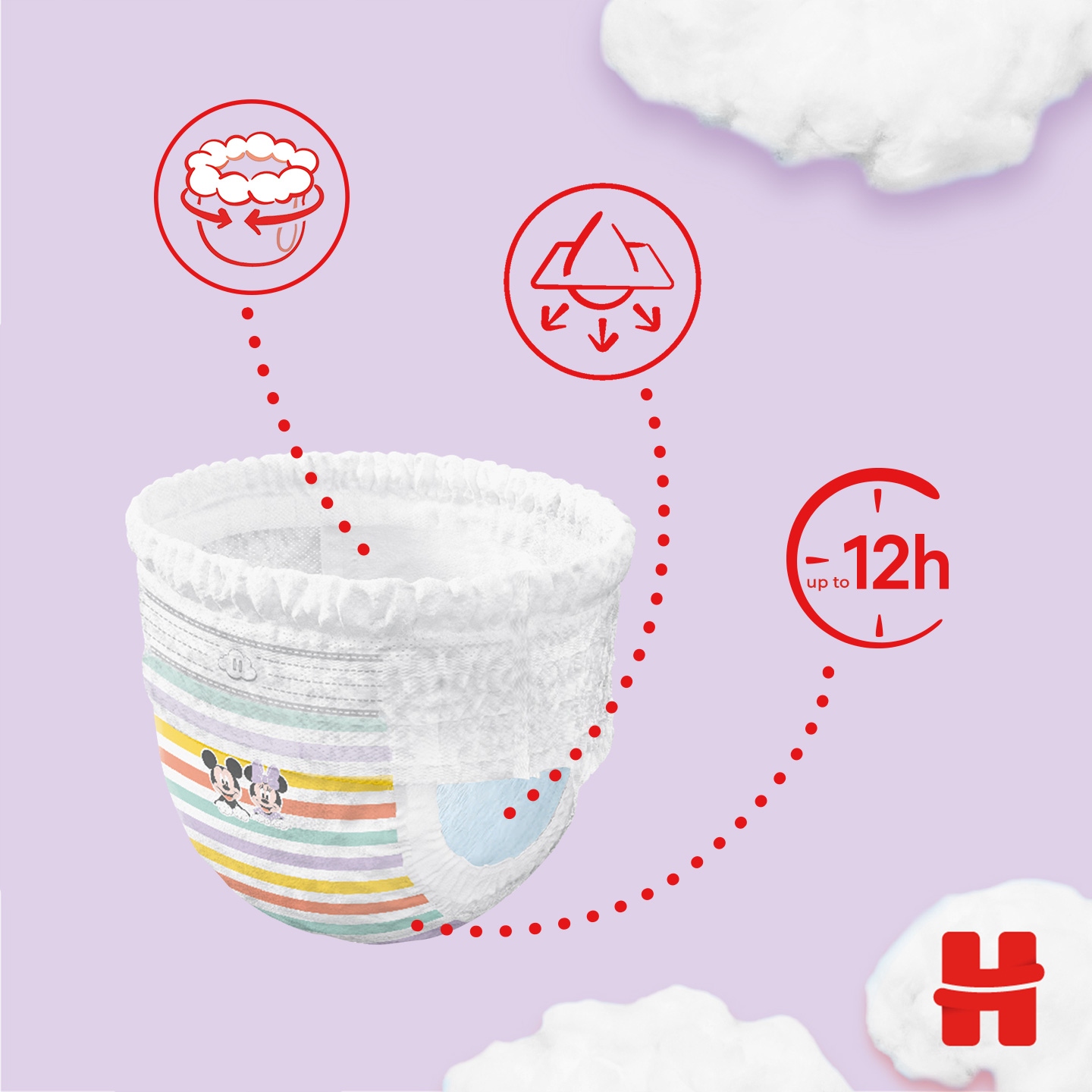 HUGGIES Pieluchomajtki Pants 6 (15-25kg) 3x30 szt Waga dziecka 15-25 kg