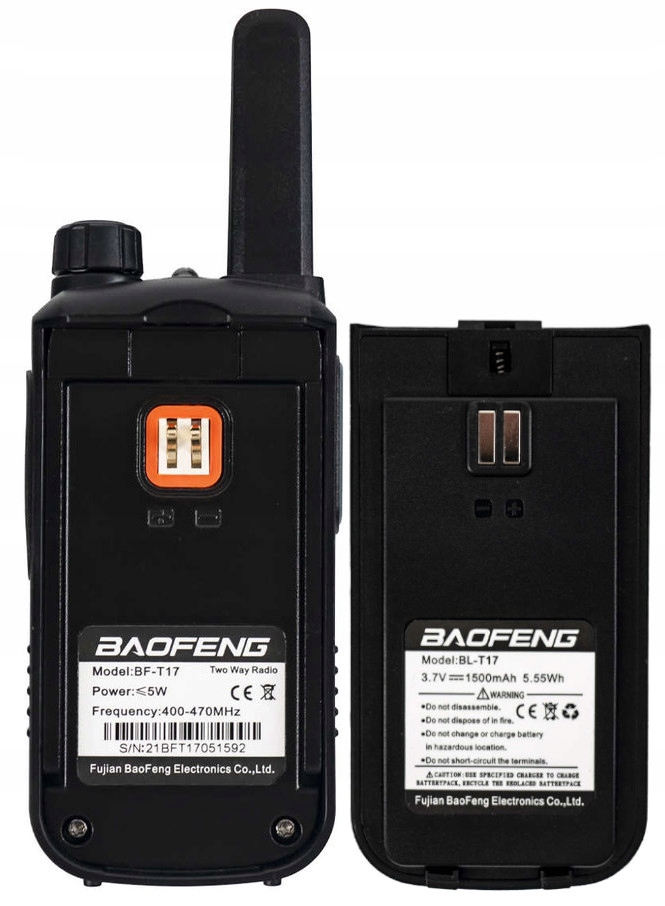 2x WALKIE TALKIE Baofeng BF-T17 Łoki Toki FM USB Rodzaj krótkofalówka