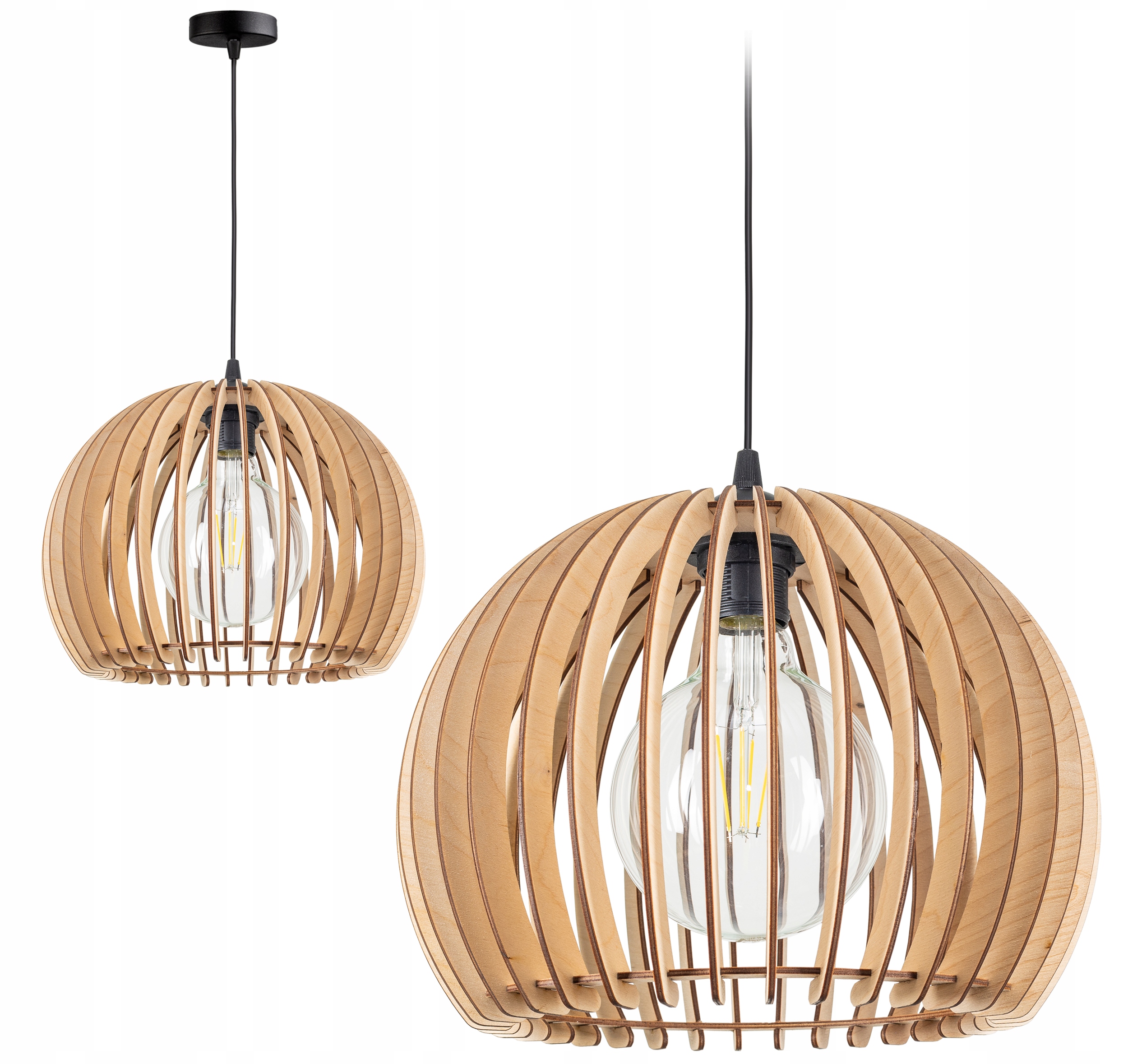 ПОТОЛОЧНАЯ ПОДВЕСНАЯ ЛАМПА ДЕРЕВЯННАЯ ФАНЕРНАЯ ЛЮСТРА БОЛЬШОЙ ШАР БОХО LED