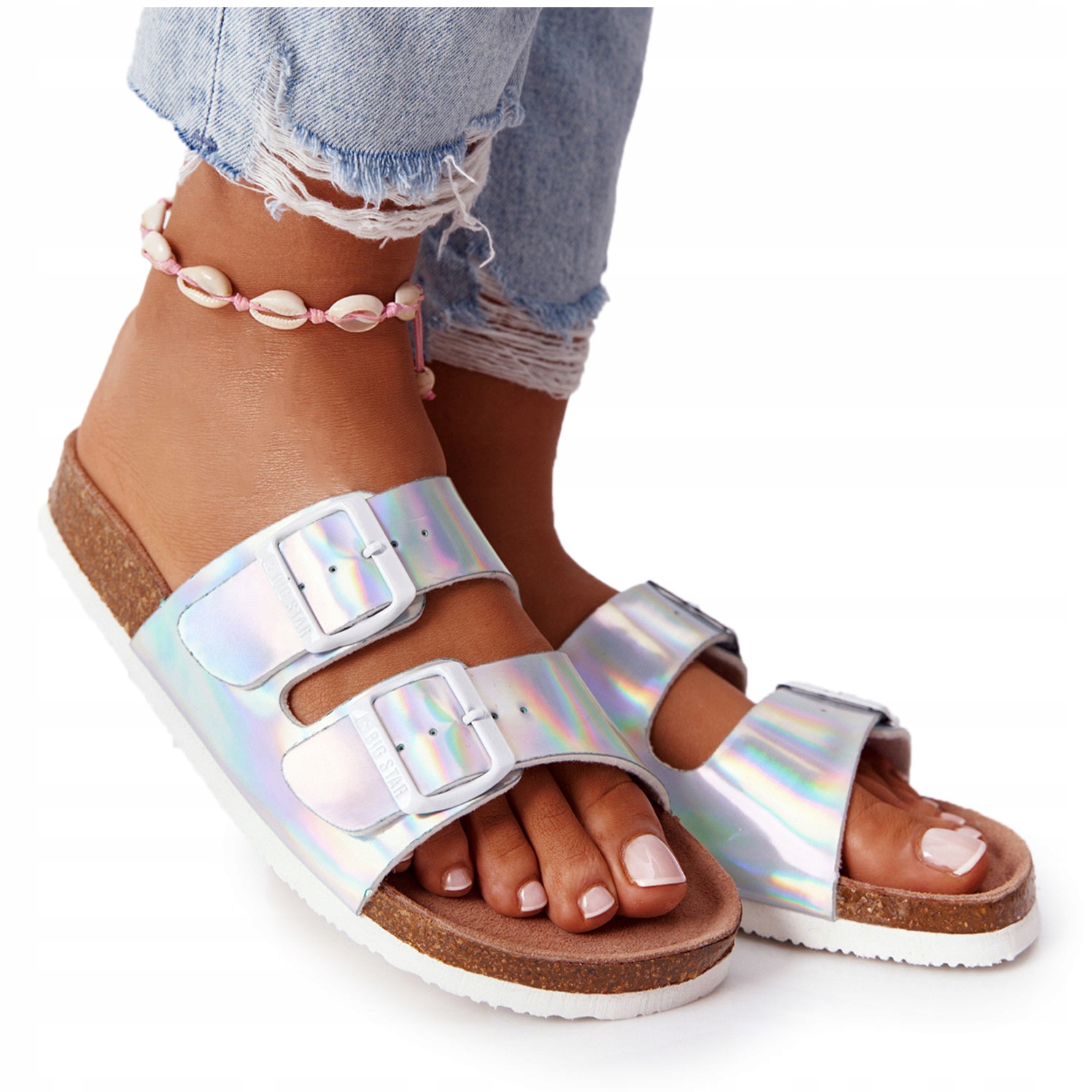 

Profilowane Skórzane Klapki Big Star HH274895 39