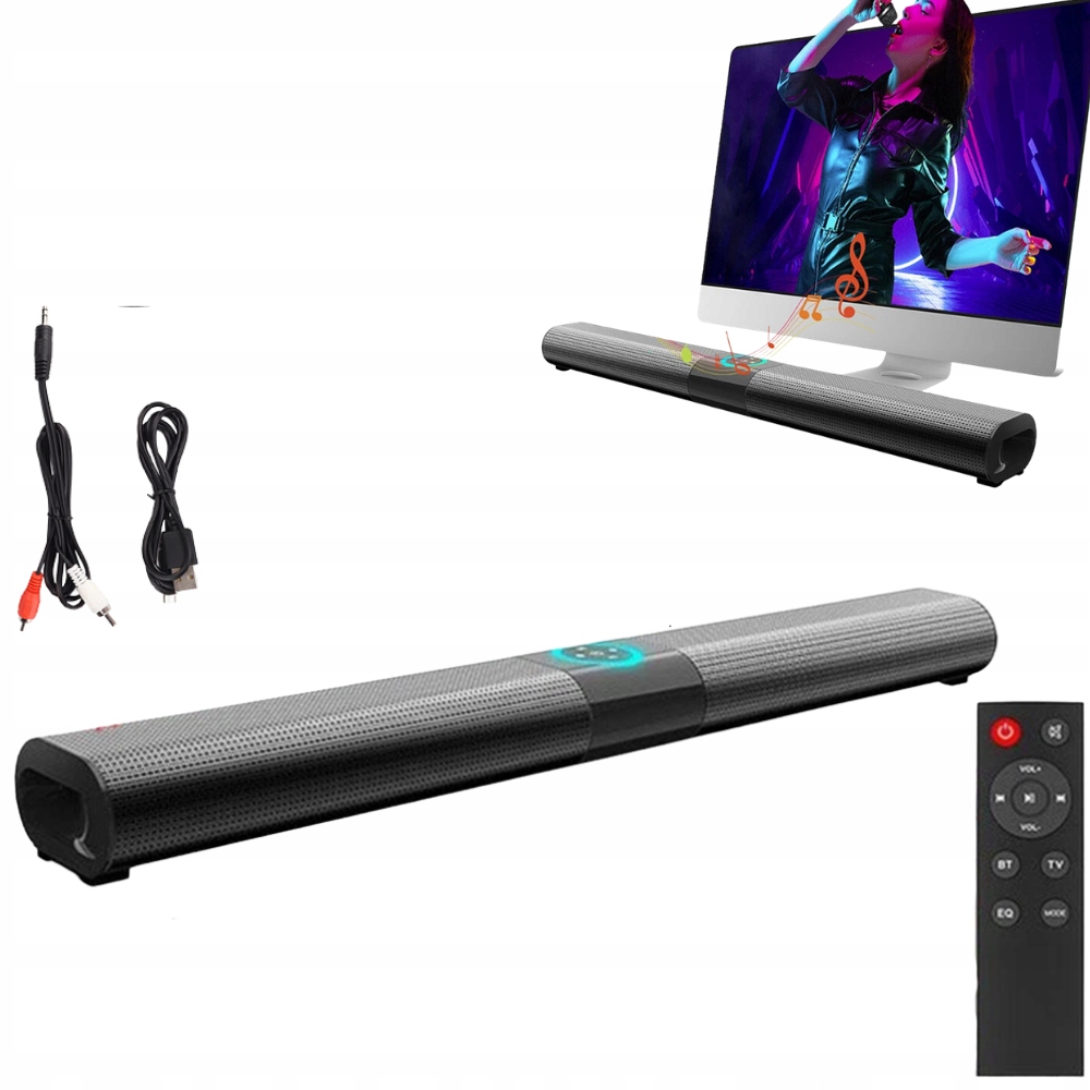 Bluetooth počítačový soundbar s subwooferem a Fm rádiem