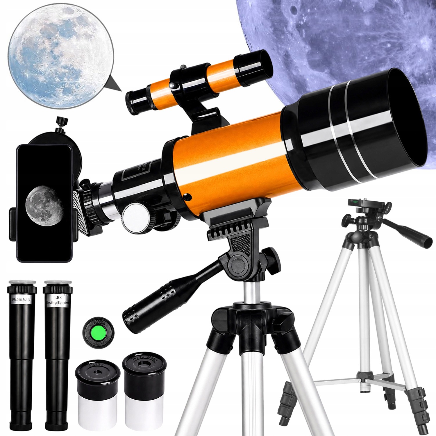 Astronomický Teleskop Pro Děti, Nastavitelný, Vysoce Kvalitní Stativ 150X