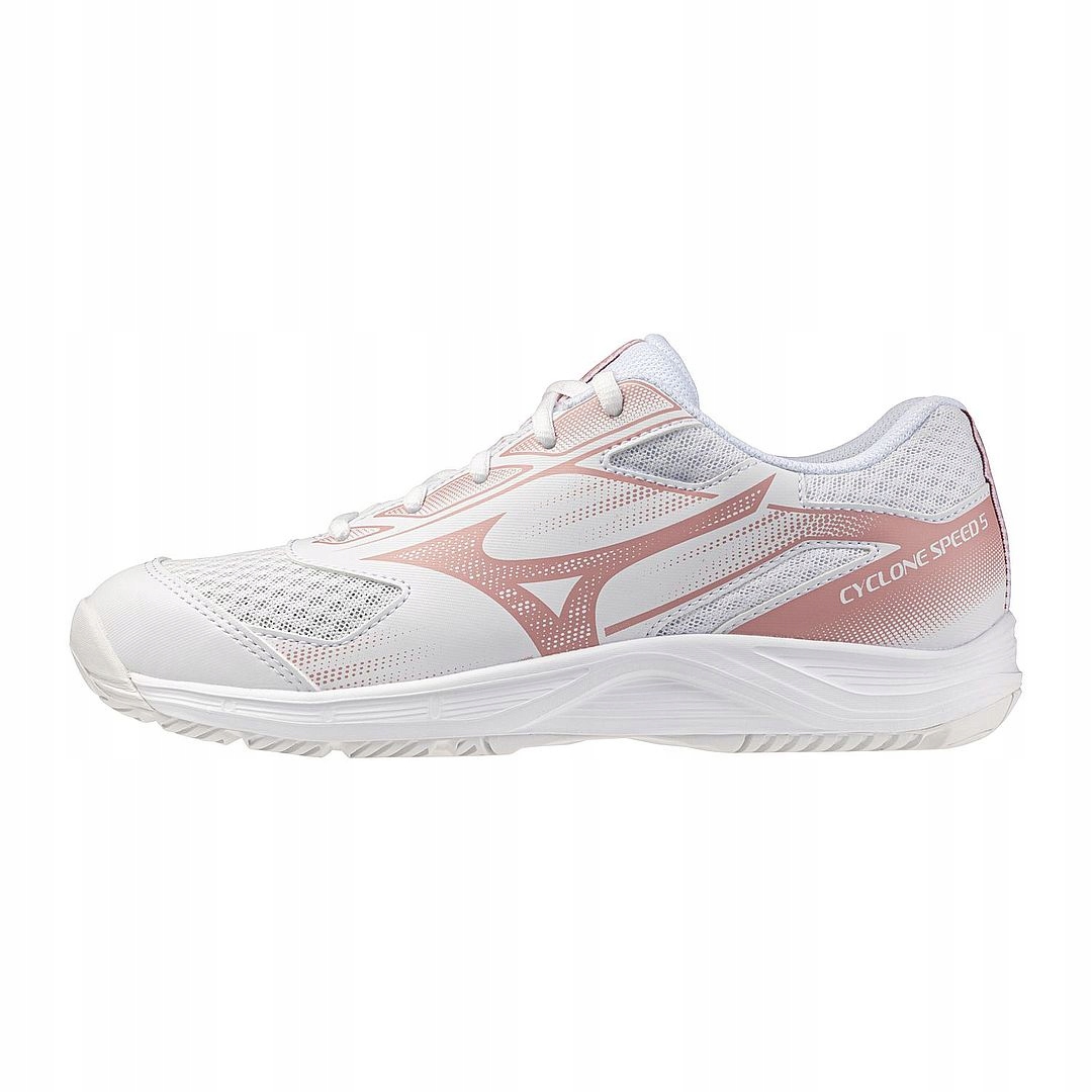 Buty do siatkówki damskie Mizuno Cyclone Speed 5 White/rose 38,5