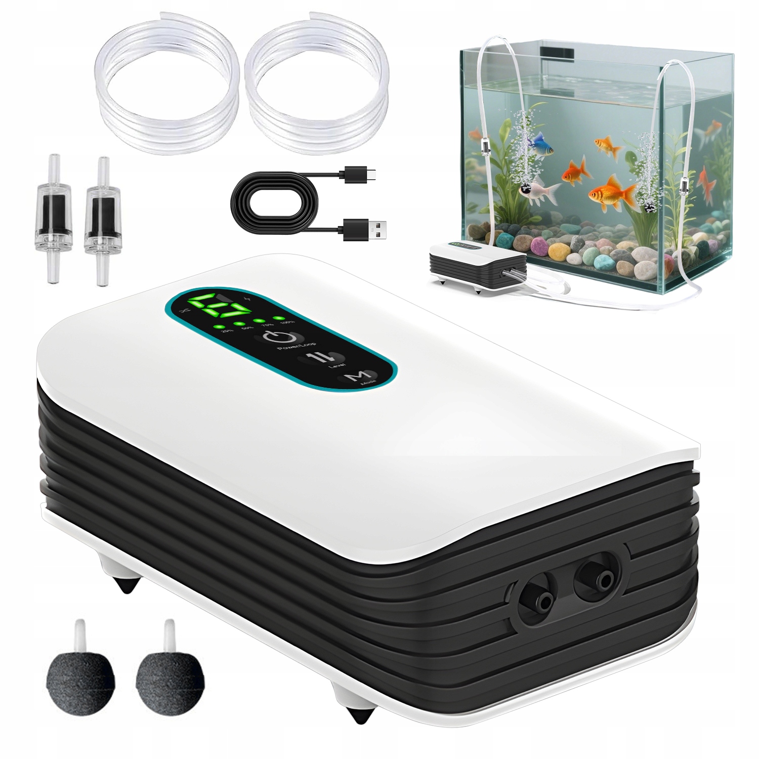 Levně Kyslíková Pumpa S Dlouhou Dobou Provozu A Šesti Režimy Pro Putování