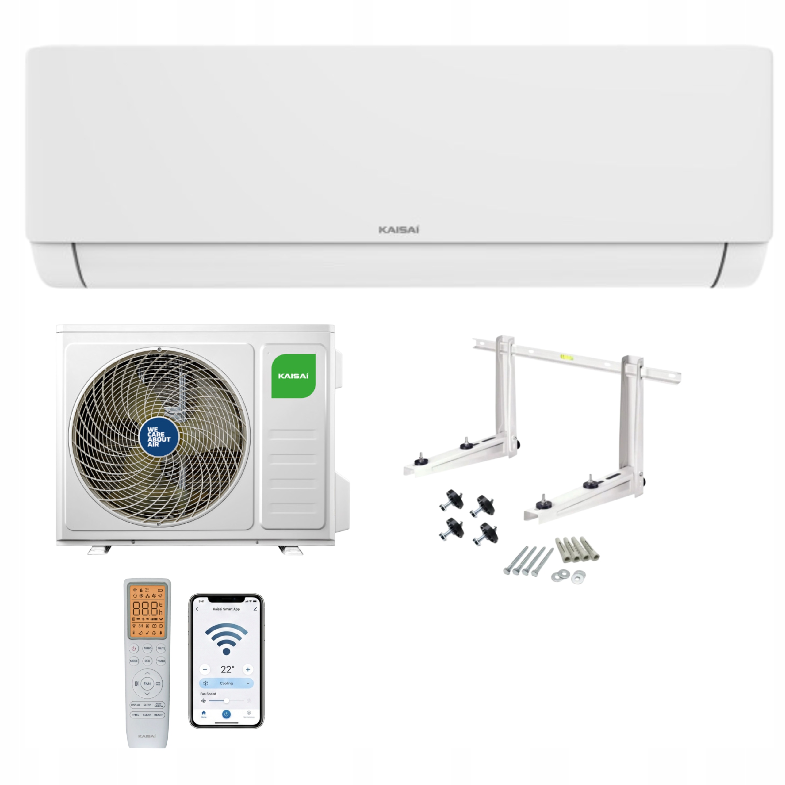 Klimatyzator Kaisai Air 3,4 kW Wifi split Wieszak do montażu na ścianie