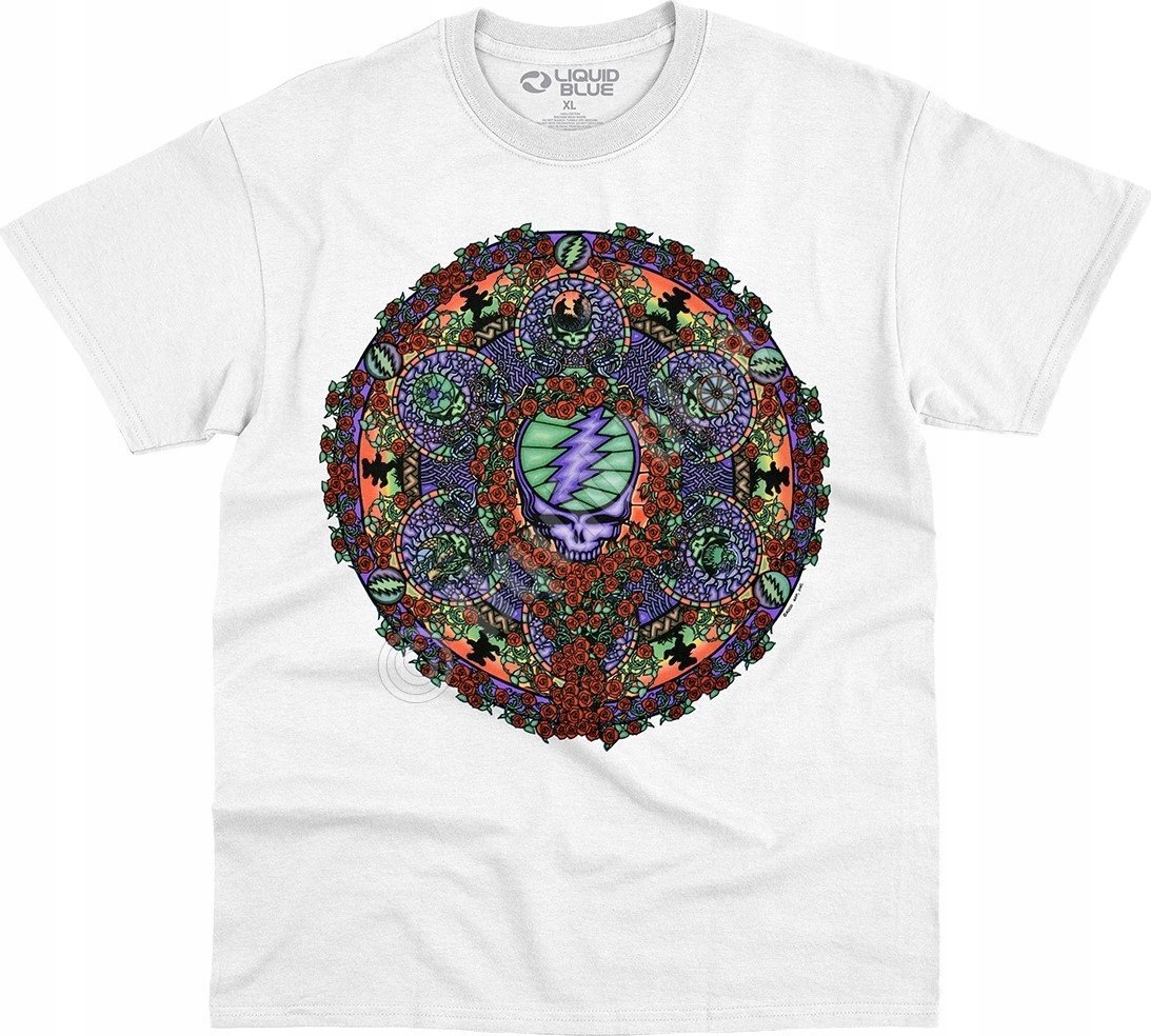 Gratefull Dead Celtic Mandala White Liquid Blue M